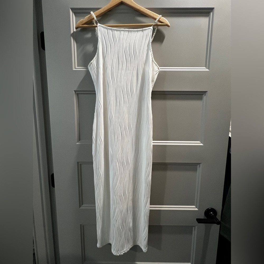 White rehearsal dinner dress